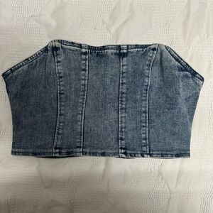 SHEIN Denim Tube Top